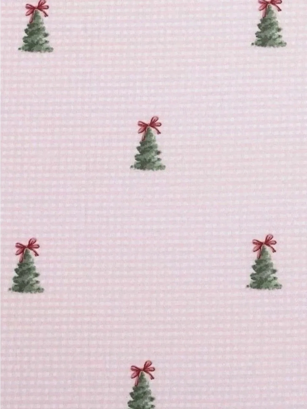 NEW Laura Ashley Pink Holiday Tree Print 4 PIECE FULL Sheet Set